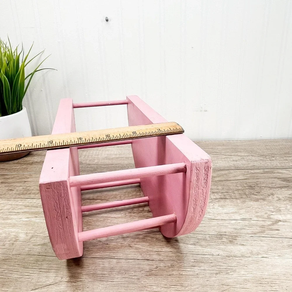 Vintage Wooden Shelf with Painted Bee & Daisies: Play Haus Whimsical Decor